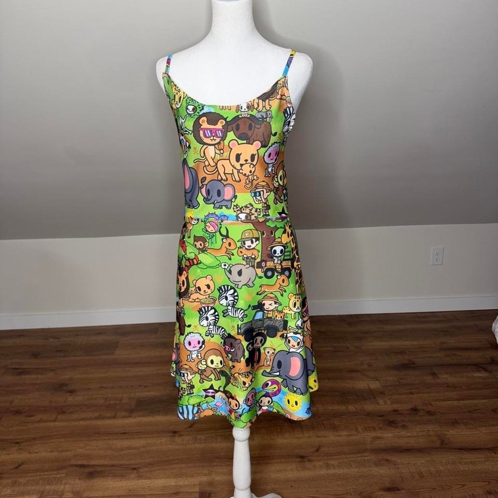 JapanLA x Tokidoki Safari Print Cami Dress Kawaii Y2K Harajuku Animal‎ Mini L